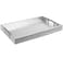 Home Redefined Modern Elegant 175x12 Rectangle Glossy Silver Crocodile Faux Leather Tray Decorative Ottoman Coffee Table Display Perfume Dresser Kitchen Serving Tray with Silver Metal Handles by