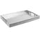 Home Redefined Modern Elegant 175x12 Rectangle Glossy Silver Crocodile Faux Leather Tray Decorative Ottoman Coffee Table Display Perfume Dresser Kitchen Serving Tray with Silver Metal Handles by
