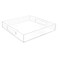 Isaac Jacobs Clear Acrylic Serving Tray 12x12 with Cutout Handles SpillProof Stackable Organizer SpaceSaver Food Drinks Server IndoorsOutdoors Lucite Storage Dcor More
