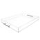 Isaac Jacobs Clear Acrylic Serving Tray 16x20 with Silver Metal Handles SpillProof Stackable Organizer Food Drinks Server IndoorsOutdoors Lucite Storage 16x20 Clear with Silver Handle