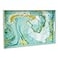 MAONAME Turquoise Serving Tray with Handles Plastic Decorative Tray for Coffee Table Marbling Rectangular Trays for Bathroom Ottoman Storage 157 Lx 102 W X 157 H