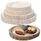 Vintiquewise Wood Tree Bark Indented Display Tray Serving Plate Platter Charger Set of 4