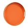 MAONAME 13 Round Tray Orange Serving Tray with Handles Modern Decorative Trays for Coffee Table Plastic Ottoman Trays for Ottoman Bathroom Halloween Decor