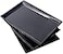 supernal Supernal 12 Pack Black Plastic Serving Trays 15x10 PlasticTrays Plastic Fast Food Tray Heavy Duty Platters Disposable Serving Party Platters BlackParty Serving Trays