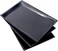 supernal Supernal 12 Pack Black Plastic Serving Trays 15x10 PlasticTrays Plastic Fast Food Tray Heavy Duty Platters Disposable Serving Party Platters BlackParty Serving Trays