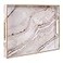MAONAME Plastic Decorative Tray Marbling Tray with Handles Rectangular Coffee Table Trays Serving Trays for Ottoman Bathroom Kitchen 157 x 118 White