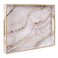MAONAME Plastic Decorative Tray Marbling Tray with Handles Rectangular Coffee Table Trays Serving Trays for Ottoman Bathroom Kitchen 157 x 118 White