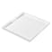 KEVJES Extra Large Glossy White Acrylic Serving Tray with HandlesKing Size Spill Prooffor OttomanCoffee Table Breakfast Tea Food Butler Safe Edge Organizer24x24x2H Inch