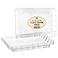 R-kay 6 Pack Clear Plastic Serving Trays for Party 9 x 13 Inch Heavy Duty Plastic Trays for Food Rectangular Party Serving Trays and Platters Clear Disposable Trays