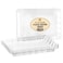 R-kay 6 Pack Clear Plastic Serving Trays for Party 9 x 13 Inch Heavy Duty Plastic Trays for Food Rectangular Party Serving Trays and Platters Clear Disposable Trays