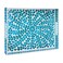 MAONAME Blue Decorative Tray Plastic Serving Tray with Handles Leaf Pattern Sticker Trays Rectangular Trays for Living Room 157 X 102 X 157