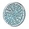 MAONAME Blue Decorative Tray 13 Round Serving Tray with Handles Leaf Pattern Sticker Trays for Coffee Table Plastic Trays for Living Room Bedroom