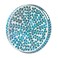 MAONAME Blue Decorative Tray 13 Round Serving Tray with Handles Leaf Pattern Sticker Trays for Coffee Table Plastic Trays for Living Room Bedroom
