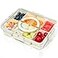 HRXFOZ Divided Serving Tray with Lid and Handle8 Compartments Snacks BoxSnack Fruit and Veggie TrayPortable Platter for Candy Fruits Nuts Snack Party Entertaining Picnic 1 PCS