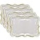Gift Boutique Decorative Trays 10 Pack Gold Rim Display Platters Cardboard 9 x 13 Inch Wedding Birthday Party Dessert Decor