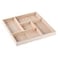 Hammont Square Wooden Trays Sectional Divided Serving Snack Platter for Appetizers Veggies Montessori Activities 5 Section 105x1222 Pack