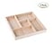 Hammont Square Wooden Trays Sectional Divided Serving Snack Platter for Appetizers Veggies Montessori Activities 5 Section 105x1222 Pack