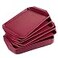 Aebeky Plastic Fast Food Tray167 by 118InchSet of 12 Wine Red