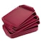 Aebeky Plastic Fast Food Tray167 by 118InchSet of 12 Wine Red