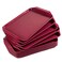 Aebeky Plastic Fast Food Tray167 by 118InchSet of 12 Wine Red