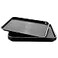 Eslite Rectangular Plastic Serving Trays Black Set of 6