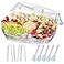 INNOVATIVE LIFE Fruit Trays for Serving for Party 15 Inch Appetizer Serving Tray on Ice Party Platters for Serving Food Clear