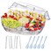 INNOVATIVE LIFE Fruit Trays for Serving for Party 15 Inch Appetizer Serving Tray on Ice Party Platters for Serving Food Clear