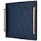 XIGEXIGE Large Navy Blue Decorative Tray for OttomanStylish Rectangle Coffee Table Tray with HandlesVersatile Serving Tray for Living Room and Home Decor