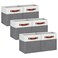 Pomatree 11 Inch Cube Storage Bin 6 Pack Linen Fabric 11x11 Cube Storage Bins for Bedroom Living Room Clothes and Toys Foldable Dual Leather Handles