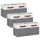 Pomatree 11 Inch Cube Storage Bin 6 Pack Linen Fabric 11x11 Cube Storage Bins for Bedroom Living Room Clothes and Toys Foldable Dual Leather Handles