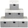 FinishingBo 13x13x13 Inches Fabric Storage Bin with Handles Cube Storage Bins Storage Baskets for Organizing Shelf Home Closet6 Pack White and Grey