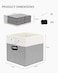 FinishingBo 13x13x13 Inches Fabric Storage Bin with Handles Cube Storage Bins Storage Baskets for Organizing Shelf Home Closet6 Pack White and Grey