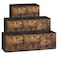 SONGMICS Storage Cubes Set of 8 Storage Bins Foldable Fabric Storage Boxes 13 x 13 x 13 Inches Fit Cube Storage Unit for Clothes Bedroom Living Room Rustic Brown and Ink Black URFB833B01