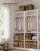 SONGMICS Storage Cubes Set of 8 Storage Bins Foldable Fabric Storage Boxes 13 x 13 x 13 Inches Fit Cube Storage Unit for Clothes Bedroom Living Room Rustic Brown and Ink Black URFB833B01