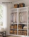 SONGMICS Storage Cubes Set of 8 Storage Bins Foldable Fabric Storage Boxes 13 x 13 x 13 Inches Fit Cube Storage Unit for Clothes Bedroom Living Room Rustic Brown and Ink Black URFB833B01