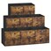 SONGMICS Storage Cubes Set of 8 Storage Bins Foldable Fabric Storage Boxes 13 x 13 x 13 Inches Fit Cube Storage Unit for Clothes Bedroom Living Room Rustic Brown and Ink Black URFB833B01