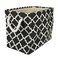 DII Polyester Container with Handles Lattice Storage Bin Medium Black Lattice