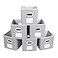 MAX Houser Fabric Cloth Storage BinsFoldable Storage Cubes Organizer Baskets with Dual Handles for Home Bedroom StorageSet of 6 Grey