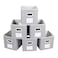 MAX Houser Fabric Cloth Storage BinsFoldable Storage Cubes Organizer Baskets with Dual Handles for Home Bedroom StorageSet of 6 Grey