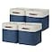 DULLEMELO Storage Baskets for Shelves Closet StorageLarge Home Organization Bins for Gifts EmptyFoldable Fabric Storage Cubes Baskets for Nursery Toy Towels Clothes StorageWhiteBlue
