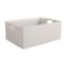 LaMor&Atilde;e LaMore Fabric Storage Bin Box Foldable Cotton Linen Storage Basket with Wooden Handles Rectangular Cube Decorative Home Laundry Organizer Clothes Blanket Container Beige Large