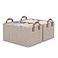 StorageWorks Storage Bins Fabric Storage Bins for Shelves Storage Baskets with Metal Frame Closet Baskets and Bins with Handles Brown and Beige 2Pack