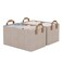 StorageWorks Storage Bins Fabric Storage Bins for Shelves Storage Baskets with Metal Frame Closet Baskets and Bins with Handles Brown and Beige 2Pack
