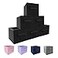 EBIGIC Small Storage Bins6 Pack 90x75x75 Small Size Fabirc Foldable Closet Toy Organizer Collapsible Cloth Black