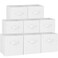Criusia Storage Cubes 13 Inch Heavy Duty Fabric Storage Bins for Shelves Closet Cube Organizer 8 Pack Collapsible Cube Storage Bins Baskets for Clothes Blankets Toys Nursery Organization White