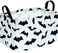 KUNRO Kid Clothes Storage Basket Gift Shelf Basket Toy Storage Bin Nursery Basket Organizer Box for With Handles for Room Deco Bat Pattern