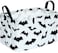 KUNRO Kid Clothes Storage Basket Gift Shelf Basket Toy Storage Bin Nursery Basket Organizer Box for With Handles for Room Deco Bat Pattern