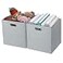 Posprica Thicker Fabric Storage Cubes 13 inch Collapsible Storage Bins for Organization Cubby Storage Boxes for Organizing Shelf Cabinet Bookcase 2pcs Sliver Grey