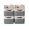 DECOMOMO Storage Bins Large Fabric Storage Baskets for Shelves Decorative Linen Closet Organizer 15 x 11 x 95 inches Slate Grey White 4 Pack