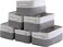 TcaFmac Small Storage Baskets for Shelf 6 Pack Canvas Storage Basket with Handles Fabric Storage Basket for Organizing Storage Bin White and Grey 12x8x5